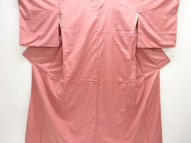 JAPANESE KIMONO / ANTIQUE KIMONO / SILK / TSUMUGI / WOVEN STRIPE